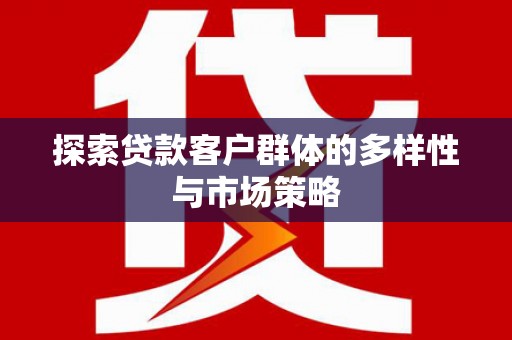 新安探索贷款客户群体的多样性与市场策略