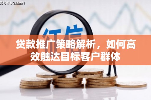 新安贷款推广策略解析，如何高效触达目标客户群体
