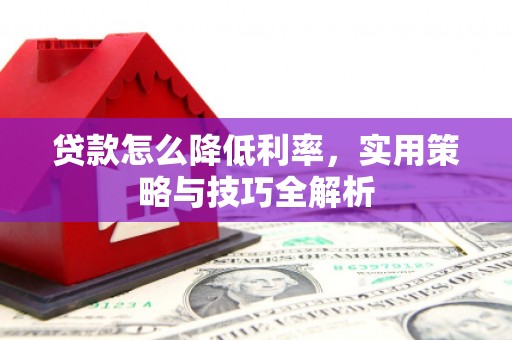 新安贷款怎么降低利率，实用策略与技巧全解析