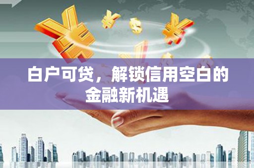 新安白户可贷，解锁信用空白的金融新机遇