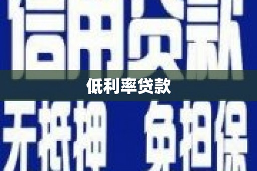 新安低利率贷款