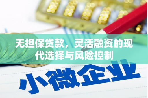 新安无担保贷款，灵活融资的现代选择与风险控制