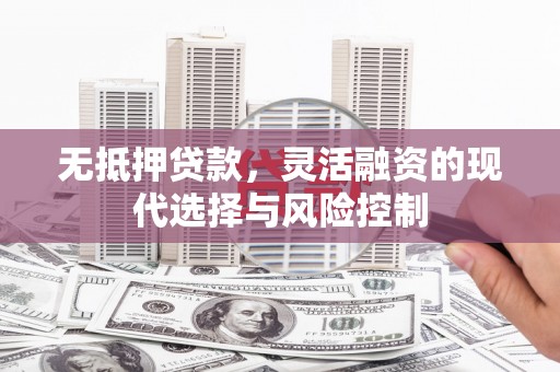新安无抵押贷款，灵活融资的现代选择与风险控制