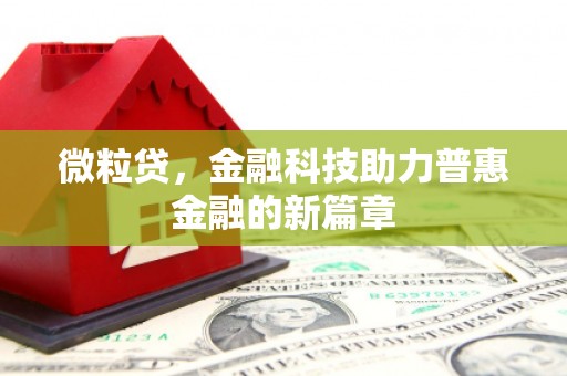 新安微粒贷，金融科技助力普惠金融的新篇章