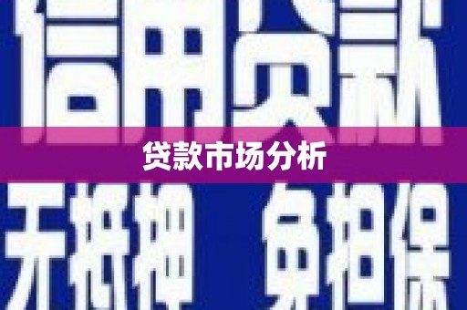 新安贷款市场分析
