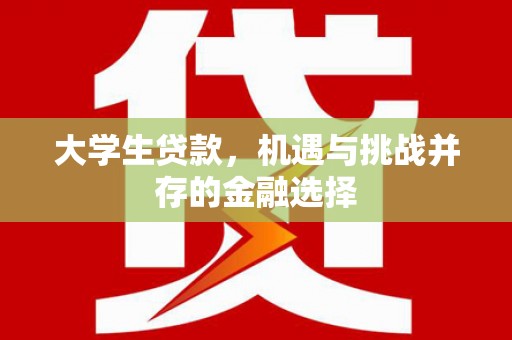 新安大学生贷款，机遇与挑战并存的金融选择