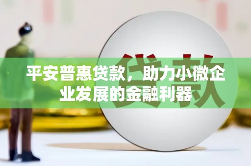 新安平安普惠贷款，助力小微企业发展的金融利器