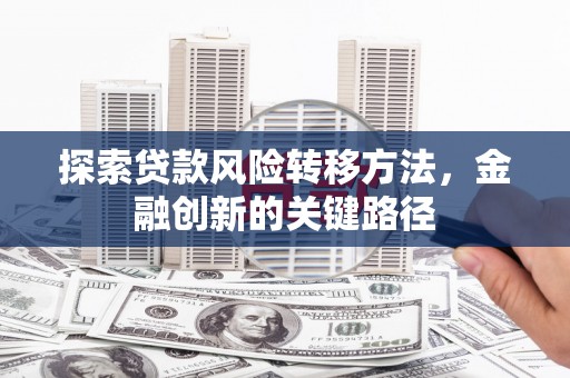 新安探索贷款风险转移方法，金融创新的关键路径