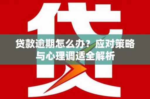 新安贷款逾期怎么办？应对策略与心理调适全解析