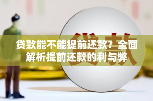 新安贷款能不能提前还款？全面解析提前还款的利与弊